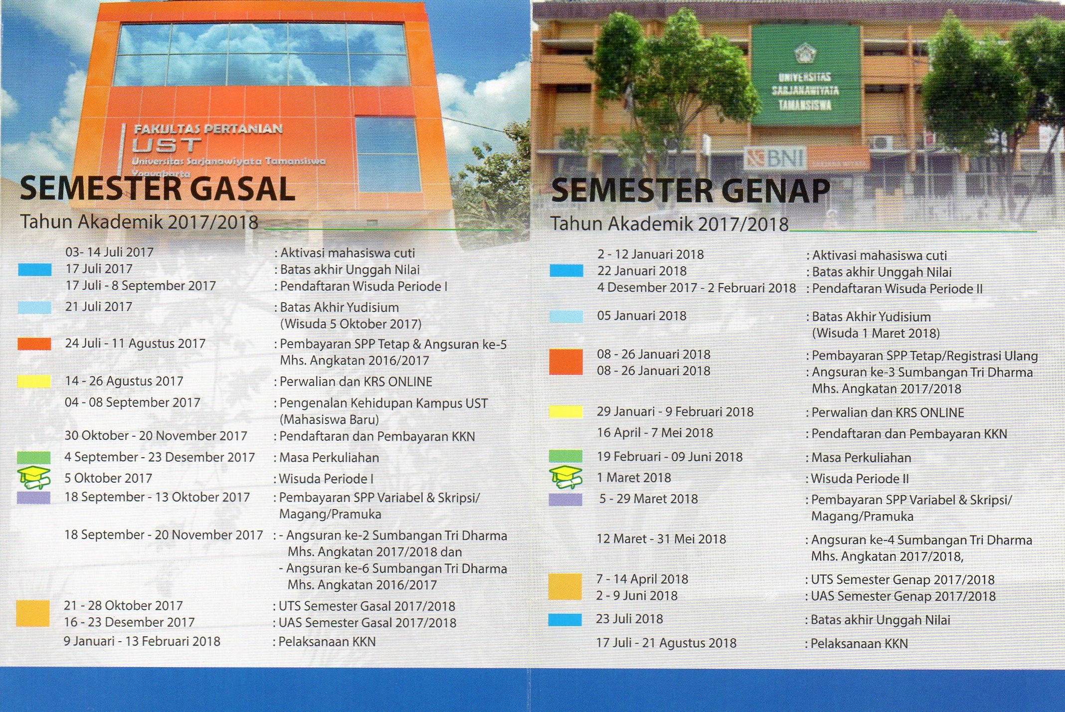 Kalender Akademik Semester Genap 2017 2018